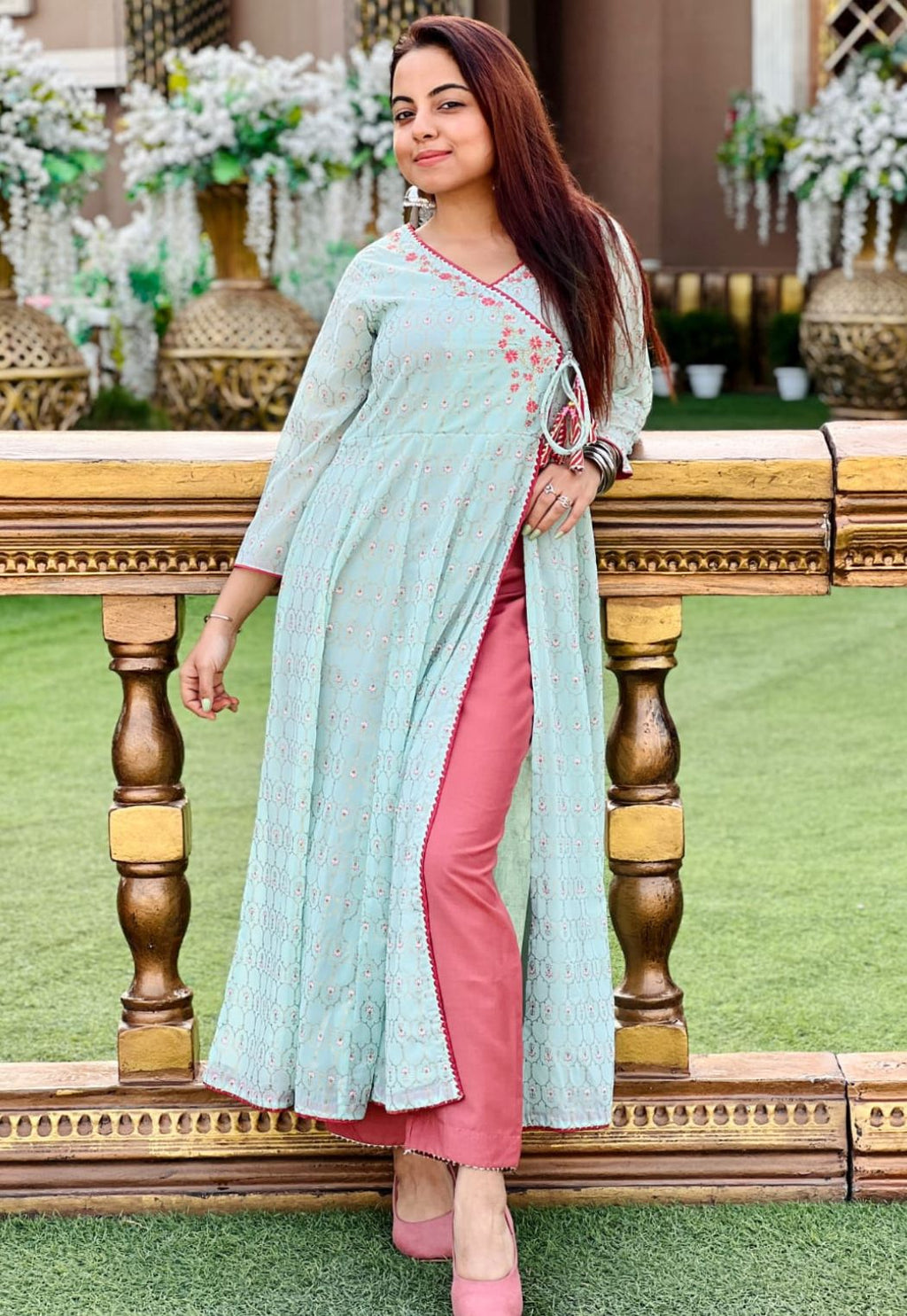 3/4 Sleeve Ladies Front Slit Anarkali Kurti at Rs 440 in Jaipur | ID:  26608414455