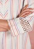 Multi Coloured Stripes Kurta with White Pants